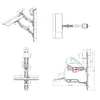 VALUE Arbeitsstation Wandmontage, Gasfeder, bis 15 kg Produktbild-Vorschau 2