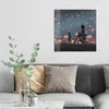 DEQORI Glasbild Echtglas 50x50 cm 'Magische Radtour' Produktbild-Vorschau 3