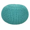 Sitzhocker Pouf SET 2 Stück Ø 55 cm H 37 cm Strickhocker Produktbild-Vorschau 2