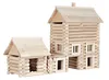 Two wooden log cabin structures are shown against a white background. Anteprima dell’immagine prodotto