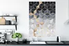 MuchoWow® Poster Würfel - Gold - Muster 90x120 cm - Produktbild-Vorschau 3