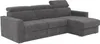 Ecksofa mit Matratze - Ecke wechselbar - Chenillestoff - Produktbild-Vorschau 3
