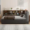 Łóżko tapicerowane Sweiko sofa rozkładana 90x200 cm, Z Podgląd zdjęcia produktu 3