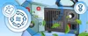 A marketing image for an ozone generator, showing the product alongside graphical representations of its function and a quality award. Voir les images du produit