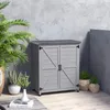 Outsunny Gartenschrank Holz Outdoor wetterfest Produktbild-Vorschau 2