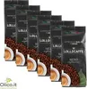 A stack of coffee bags with coffee beans and cups. Produktbild-Vorschau