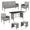 SVITA DENVER Polyrattan Gartenmöbel Set Essgruppe Lounge Produktbild-Vorschau 13