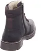 A brown leather boot with a zipper and laces, shown from the back and side. Produktbild-Vorschau