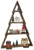 Árbol de Navidad de madera con estantes, color wengué - Vista previa de la imagen del producto 1