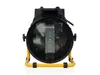 A black industrial heater with a yellow stand is shown against a white background. Produktbild-Vorschau
