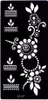 Henna Tattoo Schablone Airbrush Stencil Blume Ornamente Produktbild-Vorschau 2
