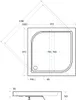 BADLAND Duschwanne Viereck OSKAR 90x90x5,5x16 cm Schwarz, Produktbild-Vorschau 5