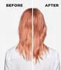 A split image showing the 'before' and 'after' effect of a hair product on a person's hair. Produktbild-Vorschau