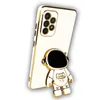3D ASTRONAUT TPU Hülle Weiss Gold für Samsung Galaxy A52 Produktbild-Vorschau 2