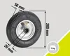 Tarrox Luftrad bis 75 kg mit Metallfelge und Rillenprofil Produktbild-Vorschau 2