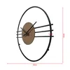 Rebecca Mobili Horloge murale en bois et métal, noir et Voir les images du produit 3