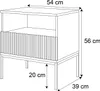 A line drawing of a nightstand with dimensions indicated. Produktbild-Vorschau
