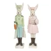 Clayre & Eef Figur Kaninchen 23 cm Beige Rosa Polyresin Produktbild-Vorschau 5