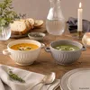 6x Biko Suppentassen mit Henkeln 650ml Keramik Vanille Grau Produktbild-Vorschau 5