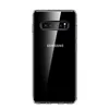 A clear, studio shot of the back of a black Samsung smartphone with a transparent case. Produktbild-Vorschau