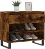 vidaXL Schuhregal Räuchereiche 70x36x60 cm Holzwerkstoff Produktbild-Vorschau 3