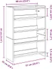 vidaXL Botník Artisan dub 60x25x81 cm Materiál na bázi Náhled obrázku produktu 8