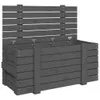A gray wooden storage chest with its lid open, showing the interior. Náhled obrázku produktu