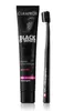 A black tube of Curaprox Black Is White toothpaste and a black toothbrush are displayed side-by-side against a white background. Anteprima dell’immagine prodotto