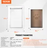 Product dimensions and specifications for a pet door. Podgląd zdjęcia produktu
