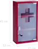 Zeller Medizinschrank, Metall, rot 25x12x45 Produktbild-Vorschau 3