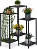 Scaffale per fiori in metallo Relaxdays, 6 ripiani per vasi Anteprima dell’immagine prodotto 1