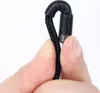 A hand is holding a black USB-C cable with a black connector and a gray metallic ring. Produktbild-Vorschau
