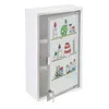 Metall Medizinschrank 50 x 30 cm abschließbar mit Glastür Produktbild-Vorschau 1