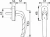 HOPPE okenná kľučka ATLANTA - Secustik, VK 7 x 32 - 42 mm, Náhľad obrázku produktu 7