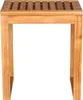 A wooden stool with a slatted top. Produktbild-Vorschau