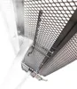 Close-up view of a metal mesh ironing board surface with black metal framing and silver clips. Náhled obrázku produktu