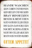 vianmo Holzschild 18x12 cm Hände waschen guten Appetit Produktbild-Vorschau 1