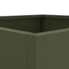 vidaXL Fioriera verde oliva 32x29x75 cm in acciaio Anteprima dell’immagine prodotto 7