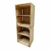 Two wooden crates stacked vertically, forming a shelving unit. Anteprima dell’immagine prodotto