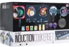 The image shows the packaging of a children's playhouse induction cooker set. Produktbild-Vorschau