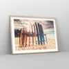 Gerahmtes Poster - Rahmen in heller Eiche - Surfen Strand Produktbild-Vorschau 8