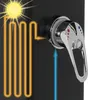 Diagram illustrating how a solar shower heats water using the sun and a garden hose connection. Produktbild-Vorschau