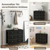 Komoda do ložnice se 6 zásuvkami, vyrobená z látky, úložná Náhled obrázku produktu 6
