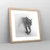Gerahmtes Poster - Rahmen in heller Eiche - Tiger Monochrom Produktbild-Vorschau 8