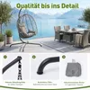 Sekey Hängesessel mit Gestell Hängekorb Sessel Rattan Produktbild-Vorschau 7