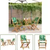 The Living Store 3-tlg. Bistro-Set Blattmuster Stoff und Produktbild-Vorschau 1