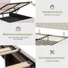 INONEFT Polsterbett 140x200cm mit USB, Hydraulisches Produktbild-Vorschau 8