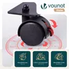 VOUNOT® Paravent Raumteiler 4 Teilig auf Rollen Freistehend Produktbild-Vorschau 4
