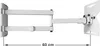 A white TV wall mount is shown extended from a wall mount plate. Produktbild-Vorschau