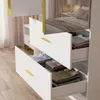 Kleiderschrank 75x170x48cm Weiß mit Spiegeltür & Produktbild-Vorschau 8